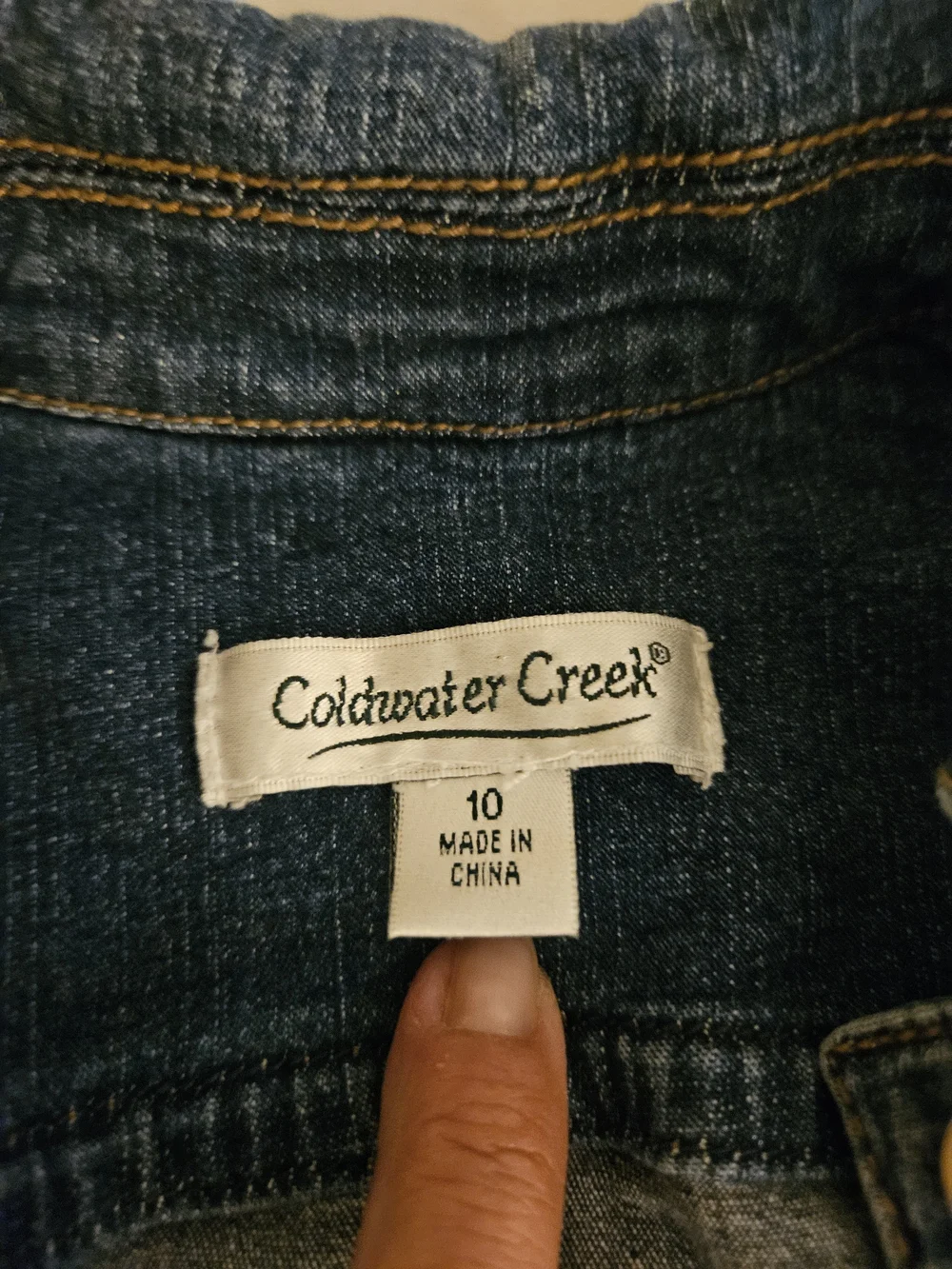 Coldwater Creek Kids Dark Denim Jacket with Contrast Buttons